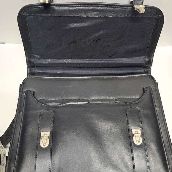 NOT FOR SALE McKLEIN HALSTED Black Leather Double Compartment - Picture 9 of 9